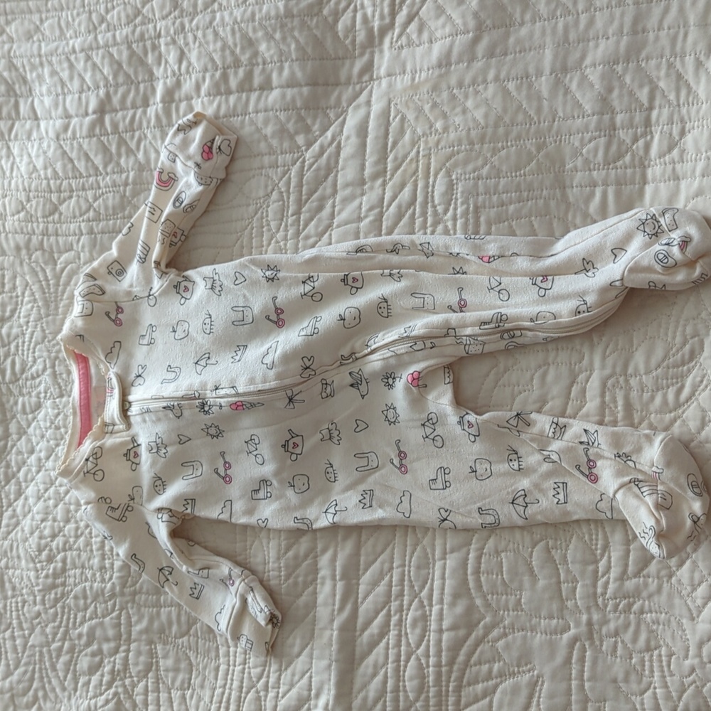 Baby girl footie pajama